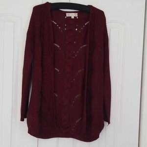 Burgundy cardigan